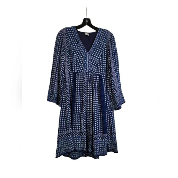 Anthropologie  Akemi +kin    Aztec print  with embroidered shiny threads  dress - Picture 5 of 6